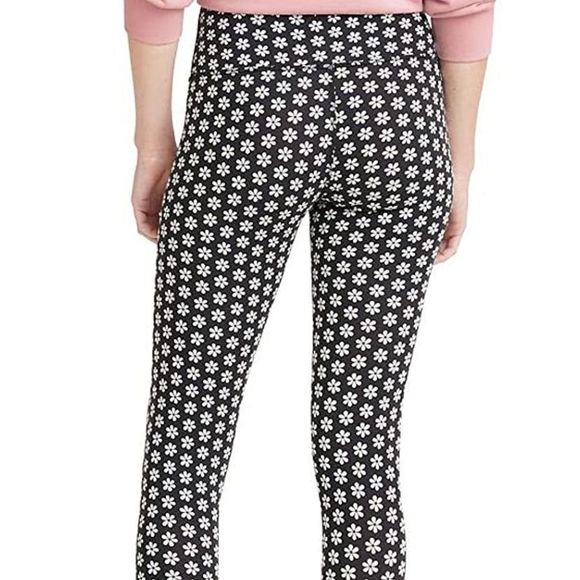 Levi’s Daisy Print High Rise Logo Black White Yoga Athletic Sporty Leggings XS - Picture 6 of 8